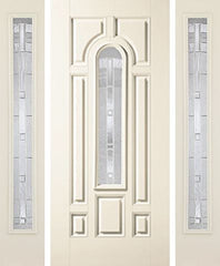 WDMA 52x80 Door (4ft4in by 6ft8in) Exterior Smooth MaplePark Center Arch Lite 7 Panel Star Door 2 Sides 1