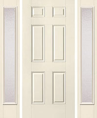WDMA 52x80 Door (4ft4in by 6ft8in) Exterior Smooth 6 Panel Star Door 2 Sides Granite Full Lite 1