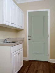 WDMA 52x80 Door (4ft4in by 6ft8in) Exterior Smooth 2 Panel Square Top Star Door 2 Sides Chord Full Lite 2