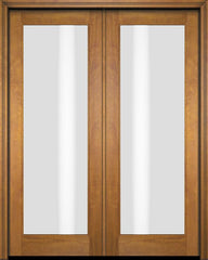 WDMA 52x96 Door (4ft4in by 8ft) French Swing Mahogany Full Lite Exterior or Interior Double Door 1