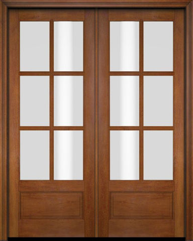 WDMA 52x96 Door (4ft4in by 8ft) Interior Swing Mahogany 3/4 6 Lite TDL Exterior or Double Door 4