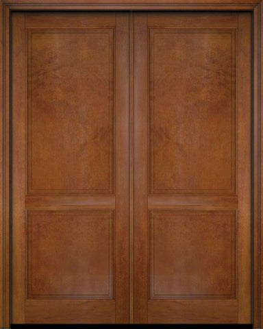 WDMA 52x96 Door (4ft4in by 8ft) Interior Swing Mahogany 2 Raised Panel Solid Exterior or Double Door 4