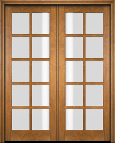WDMA 52x96 Door (4ft4in by 8ft) French Swing Mahogany 10 Lite TDL Exterior or Interior Double Door 1