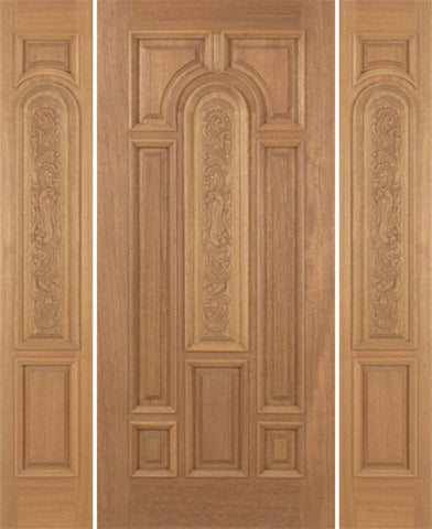WDMA 54x80 Door (4ft6in by 6ft8in) Exterior Mahogany Revis Single Door/2side Carved Panel - 6ft8in Tall 1
