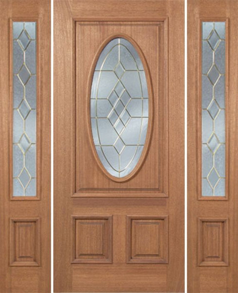 WDMA 54x80 Door (4ft6in by 6ft8in) Exterior Mahogany Maryvale Single Door/2side w/ A Glass 1