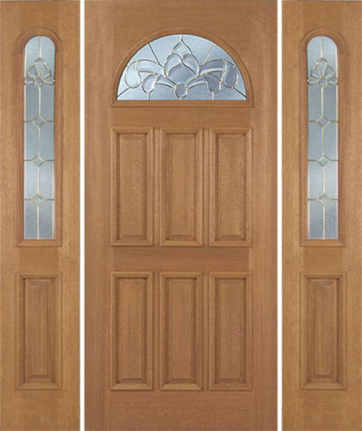 WDMA 54x80 Door (4ft6in by 6ft8in) Exterior Mahogany Jefferson Single Door/2side w/ C Glass 1