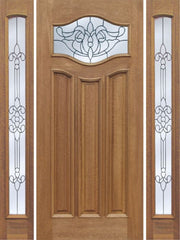 WDMA 54x80 Door (4ft6in by 6ft8in) Exterior Mahogany Wisteria Single Door/2side w/ U Glass 1