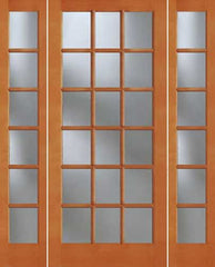 WDMA 54x96 Door (4ft6in by 8ft) Exterior Fir 1518 18-Lite Door Sidelights 1