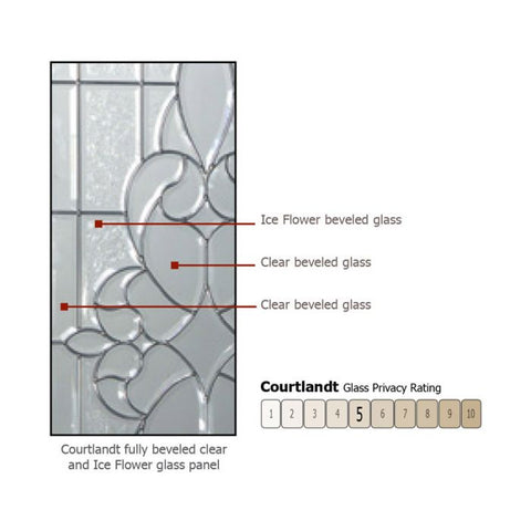 WDMA 54x96 Door (4ft6in by 8ft) Exterior Mahogany 42in x 96in 3/4 Lite Courtlandt Door /1side 2