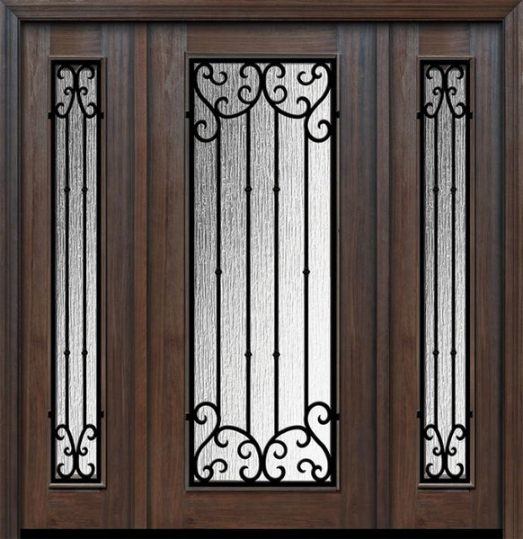 WDMA 56x80 Door (4ft8in by 6ft8in) Exterior Cherry IMPACT | 80in Full Lite Valencia Door /2side 1