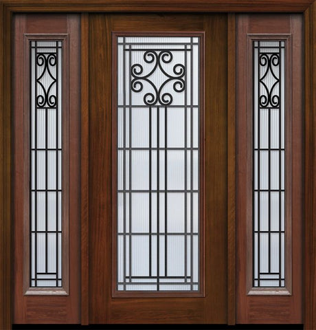WDMA 56x80 Door (4ft8in by 6ft8in) Exterior Cherry 80in Full Lite Novara / Walnut Door /2side 1