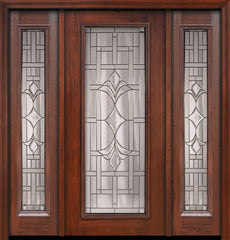 WDMA 56x80 Door (4ft8in by 6ft8in) Exterior Cherry 80in Full Lite Marsala / Walnut Door /2side 1
