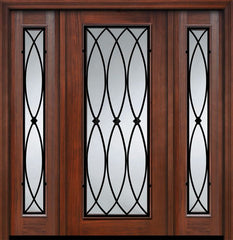 WDMA 56x80 Door (4ft8in by 6ft8in) Exterior Cherry 80in Full Lite La Salle Door /2side 1