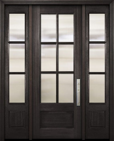 WDMA 56x96 Door (4ft8in by 8ft) Exterior Mahogany 96in 3/4 Lite 6 Lite SDL DoorCraft Door /2side 1