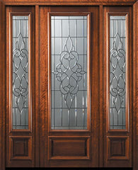 WDMA 56x96 Door (4ft8in by 8ft) Exterior Mahogany 96in 3/4 Lite Courtlandt Door /2side 1