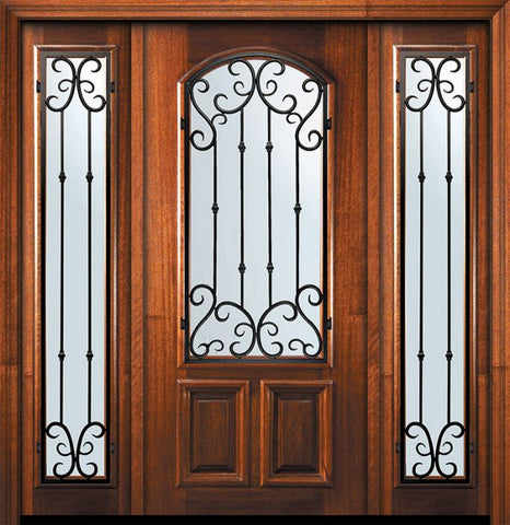WDMA 60x80 Door (5ft by 6ft8in) Exterior Mahogany 80in Arch Lite Valencia Door /2side 1