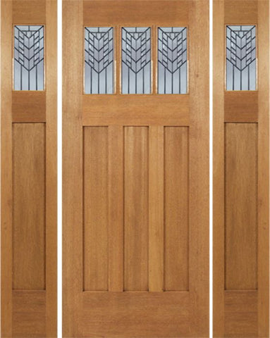 WDMA 60x84 Door (5ft by 7ft) Exterior Mahogany Barnsdale Single Door/2side w/ E Glass 1