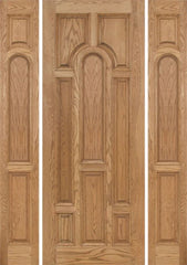 WDMA 60x96 Door (5ft by 8ft) Exterior Oak Carrick Single Door/2side - 8ft Tall 1