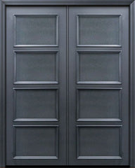 WDMA 60x96 Door (5ft by 8ft) Exterior 96in ThermaPlus Steel 4 Panel Solid Continental Double Door 1