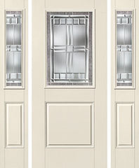 WDMA 62x80 Door (5ft2in by 6ft8in) Exterior Smooth SaratogaTM Half Lite 1 Panel Star Door 2 Sides 1