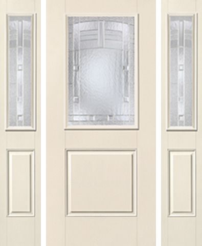 WDMA 62x80 Door (5ft2in by 6ft8in) Exterior Smooth MaplePark Half Lite 1 Panel Star Door 2 Sides 1
