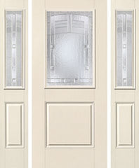 WDMA 62x80 Door (5ft2in by 6ft8in) Exterior Smooth MaplePark Half Lite 1 Panel Star Door 2 Sides 1