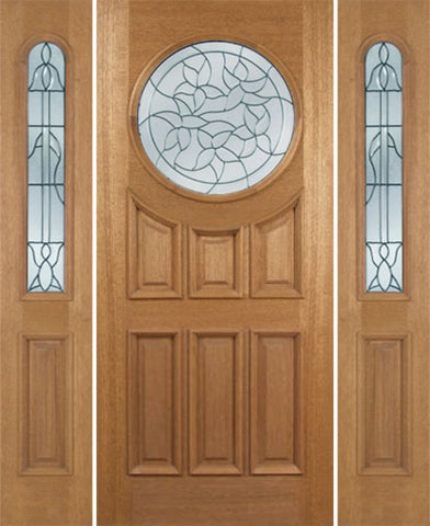 WDMA 64x80 Door (5ft4in by 6ft8in) Exterior Mahogany Sherman Single Door/2side w/ S Glass 1
