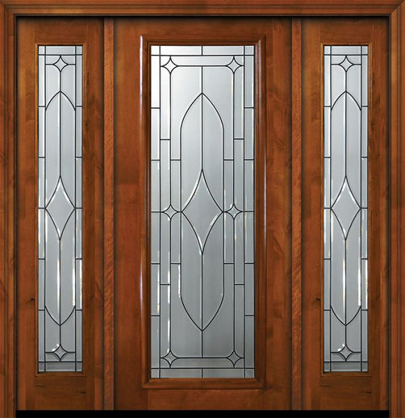 WDMA 64x80 Door (5ft4in by 6ft8in) Exterior Knotty Alder 36in x 80in Full Lite Bourbon Street Alder Door /2side 1
