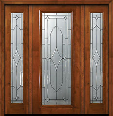 WDMA 64x80 Door (5ft4in by 6ft8in) Exterior Knotty Alder 36in x 80in Full Lite Bourbon Street Alder Door /2side 1