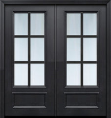 WDMA 64x80 Door (5ft4in by 6ft8in) Patio 80in ThermaPlus Steel 6 Lite SDL 3/4 Lite Double Door 1