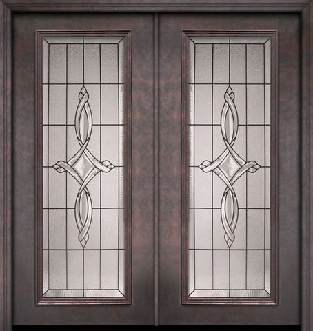 WDMA 64x80 Door (5ft4in by 6ft8in) Exterior 80in ThermaPlus Steel Marsais Full Lite Double Door 1