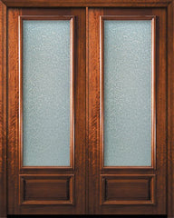 WDMA 64x96 Door (5ft4in by 8ft) French Mahogany 96in Double 3/4 Lite Portobello Door 1