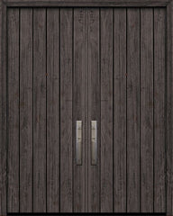 WDMA 64x96 Door (5ft4in by 8ft) Exterior Mahogany 96in Double Plank Door 1