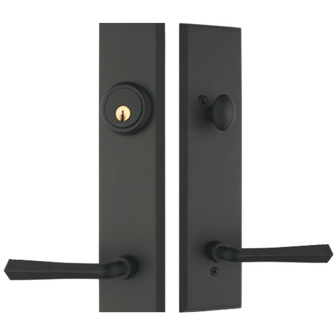 WDMA 64x96 Door (5ft4in by 8ft) Exterior Cherry IMPACT | 96in Double 1 Panel 3/4 Lite Minimal Steel Grille Door 2