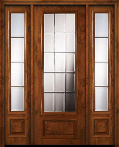 WDMA 64x96 Door (5ft4in by 8ft) Exterior Knotty Alder 96in 3/4 Lite French Alder Door /2side 1