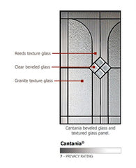 WDMA 64x96 Door (5ft4in by 8ft) Exterior 96in ThermaPlus Steel Cantania 1 Panel 2/3 Lite Double Door 3