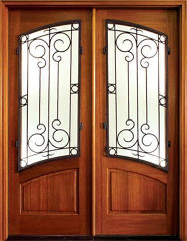 WDMA 68x78 Door (5ft8in by 6ft6in) Exterior Mahogany Sherwood Double Aberdeen 1