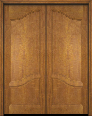 WDMA 72x84 Door (6ft by 7ft) Interior Swing Mahogany 2/3 Arch Top Raised Panel Exterior or Double Door 2