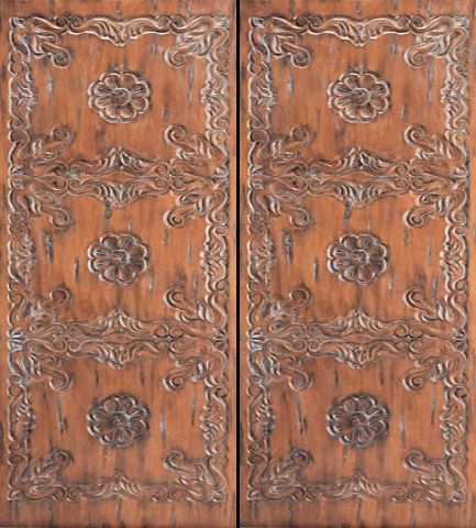 WDMA 72x84 Door (6ft by 7ft) Exterior Mahogany Spanish Style Hand Carved Double Door in Solid  1