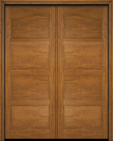 WDMA 72x96 Door (6ft by 8ft) Interior Swing Mahogany Arch Top 4 Panel Transitional Exterior or Double Door 2