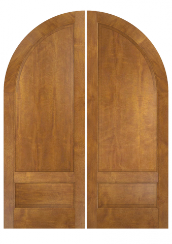 WDMA 72x96 Door (6ft by 8ft) Interior Swing Mahogany 3/4 Round Top 2 Panel Transitional Home Style Exterior or Double Door 2