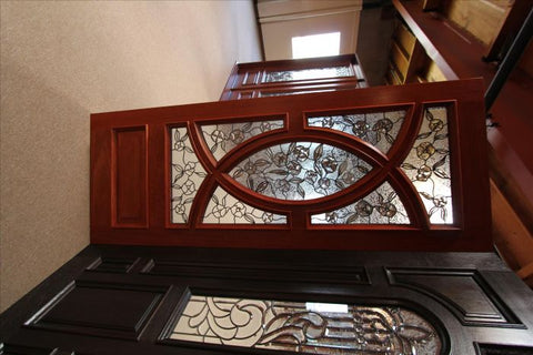 WDMA 72x96 Door (6ft by 8ft) Exterior Mahogany Front Double Door Radius Lite Insulated Tempered Glass 7