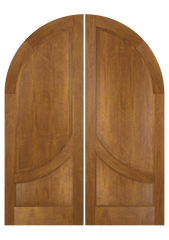 WDMA 72x96 Door (6ft by 8ft) Interior Swing Mahogany 2 Panel 2/3 Round Top Solid Transitional Home Style Exterior or Double Door 2