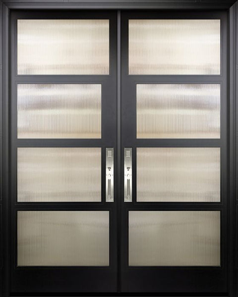 WDMA 72x96 Door (6ft by 8ft) Exterior Swing Smooth 36in x 96in Double 2 Block NP-Series Narrow Profile Door 1