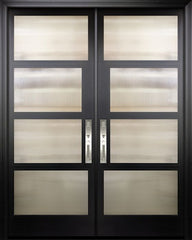 WDMA 72x96 Door (6ft by 8ft) Exterior Swing Smooth 36in x 96in Double 2 Block NP-Series Narrow Profile Door 1