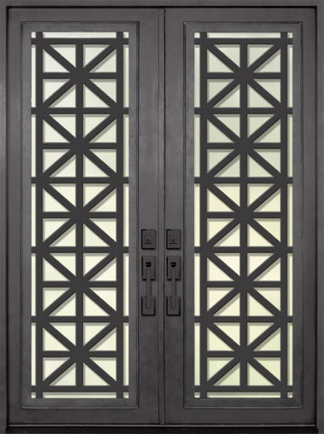 WDMA 72x96 Door (6ft by 8ft) Exterior 96in Contempo Full Lite Double Contemporary Entry Door 1