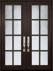 WDMA 72x96 Door (6ft by 8ft) Exterior 96in Minimal Full Lite Double Contemporary Entry Door 1