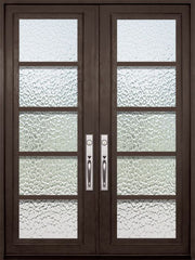 WDMA 72x96 Door (6ft by 8ft) Exterior 96in Urban-5 Full Lite Double Contemporary Entry Door 1