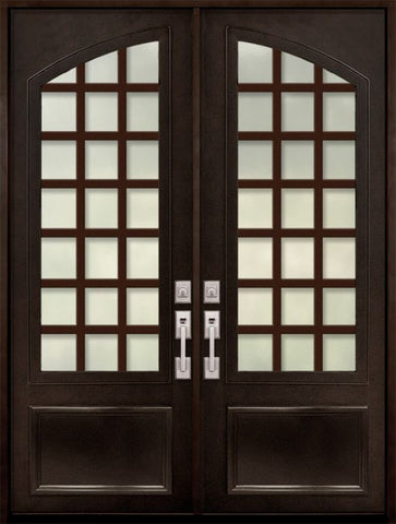 WDMA 72x96 Door (6ft by 8ft) Exterior 96in Cube 3/4 Arch Lite Double Contemporary Entry Door 1