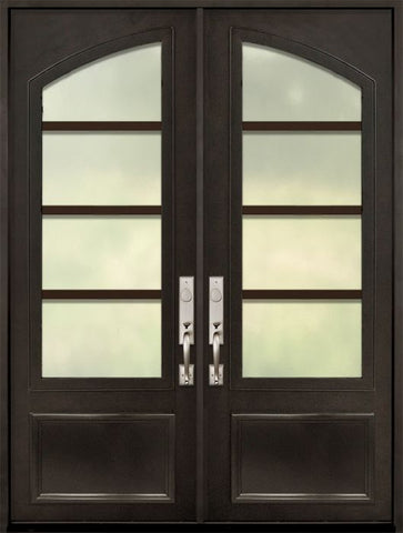 WDMA 72x96 Door (6ft by 8ft) Exterior 96in Urban-4 3/4 Arch Lite Double Contemporary Entry Door 1